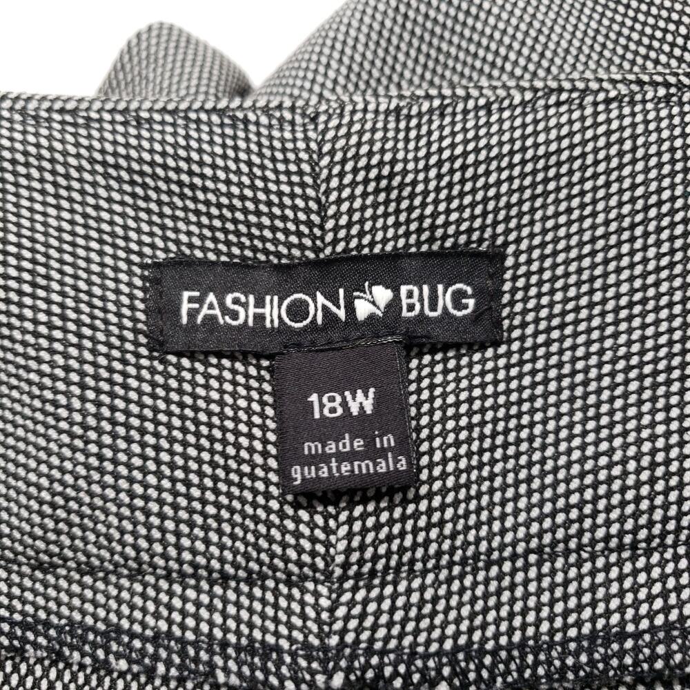 Vintage Fashion Bug Dress Pants Womens 18W Gray Pattern Bootcut Tailored Office - Picture 5 of 16